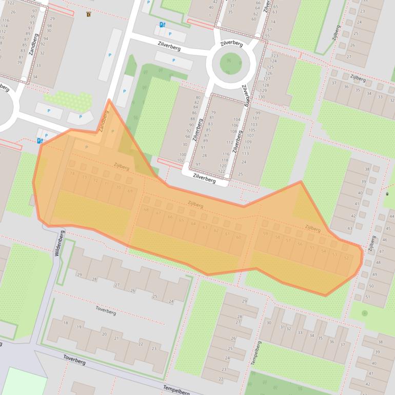 Kaart van postcodegebied 2716NC.