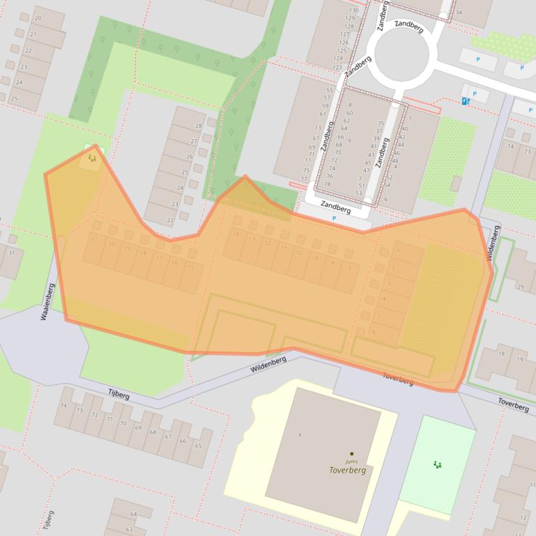 Kaart van postcodegebied 2716ND.