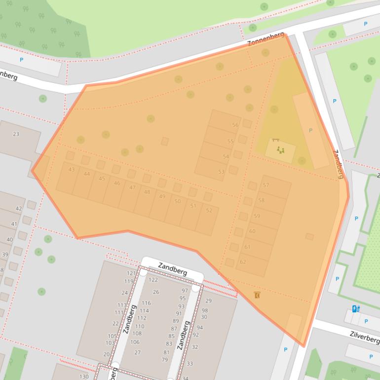 Kaart van postcodegebied 2716NG.