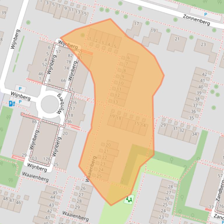 Kaart van postcodegebied 2716PA.