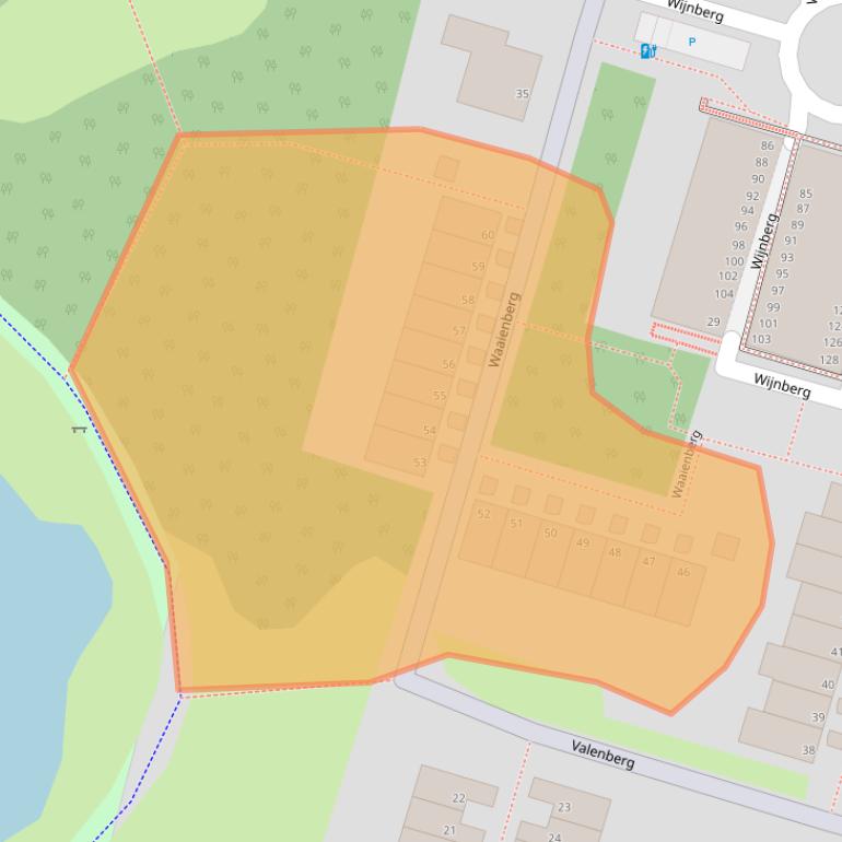 Kaart van postcodegebied 2716PC.