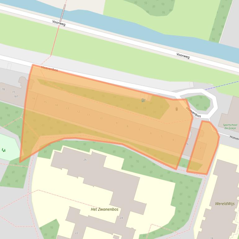 Kaart van postcodegebied 2716PJ.