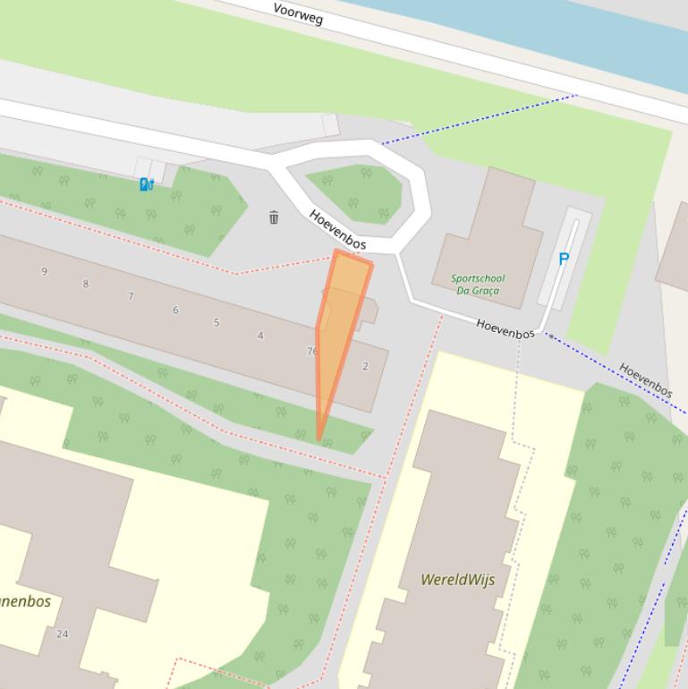 Kaart van postcodegebied 2716PL.