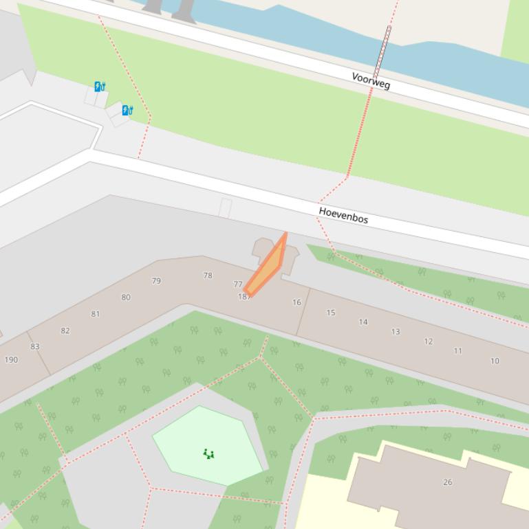 Kaart van postcodegebied 2716PP.