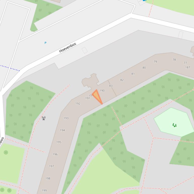 Kaart van postcodegebied 2716PW.