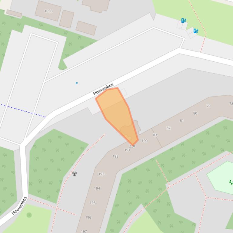 Kaart van postcodegebied 2716PX.