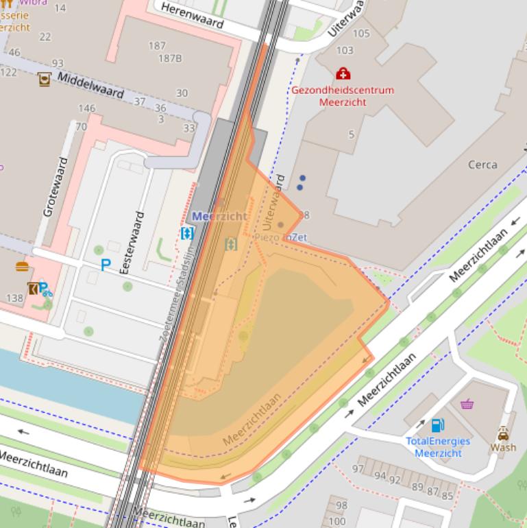 Kaart van postcodegebied 2716VD.