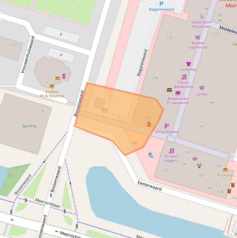 Kaart van postcodegebied 2716XG.