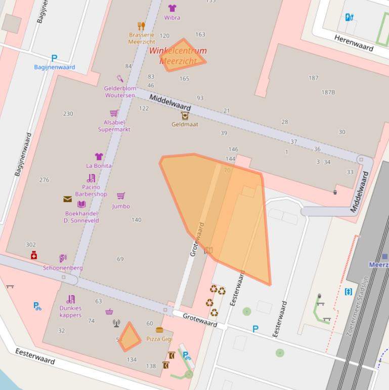 Kaart van postcodegebied 2716XJ.