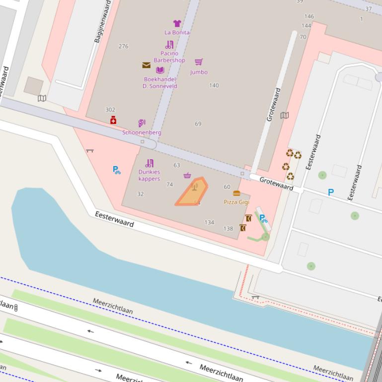 Kaart van postcodegebied 2716XK.