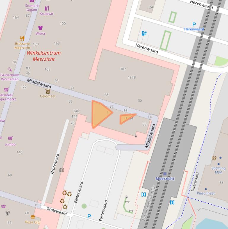 Kaart van postcodegebied 2716XP.