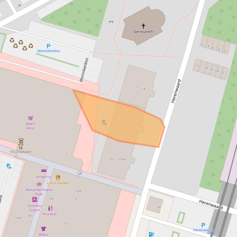 Kaart van postcodegebied 2716XS.