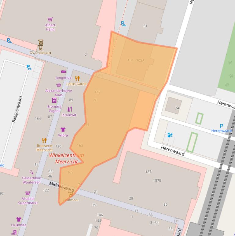 Kaart van postcodegebied 2716XT.