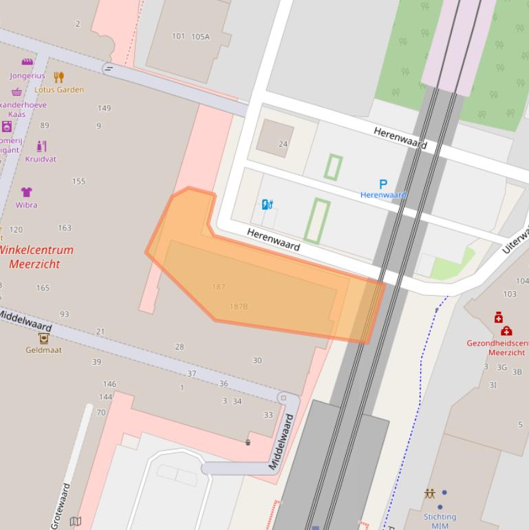 Kaart van postcodegebied 2716XV.