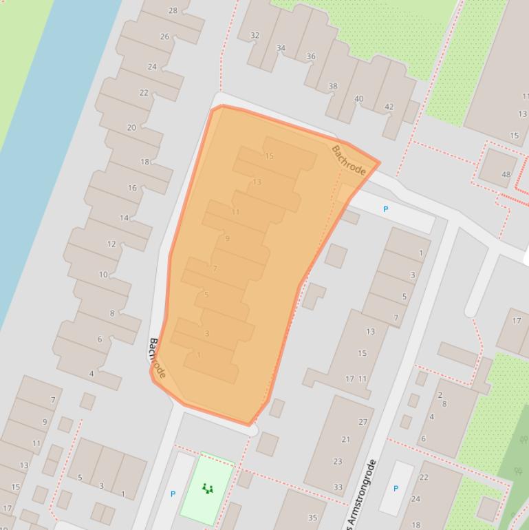Kaart van postcodegebied 2717AL.
