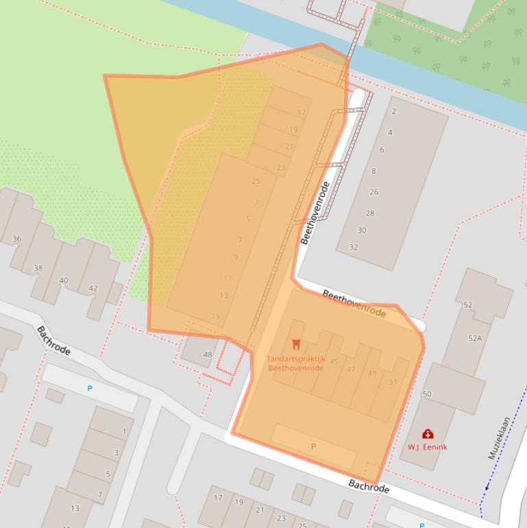 Kaart van postcodegebied 2717AP.