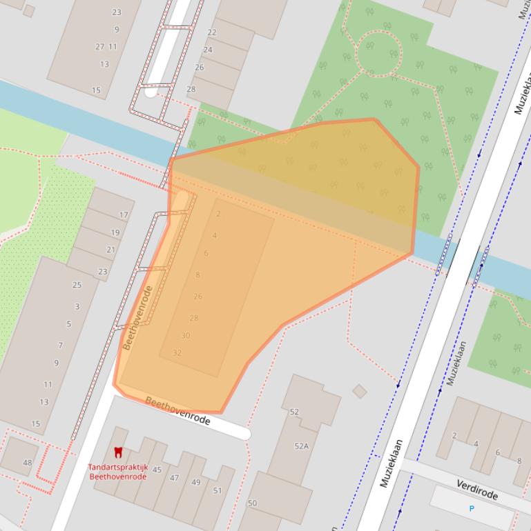 Kaart van postcodegebied 2717AR.