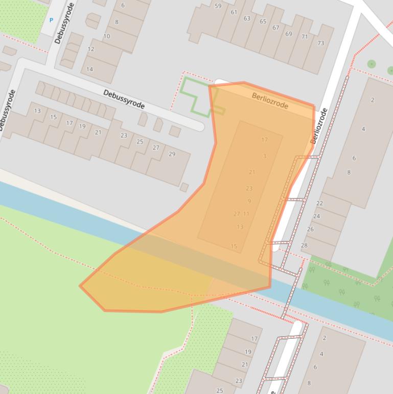 Kaart van postcodegebied 2717AS.