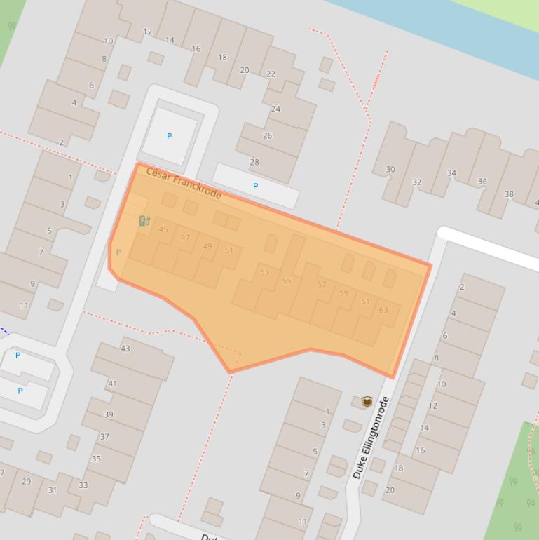 Kaart van postcodegebied 2717BB.