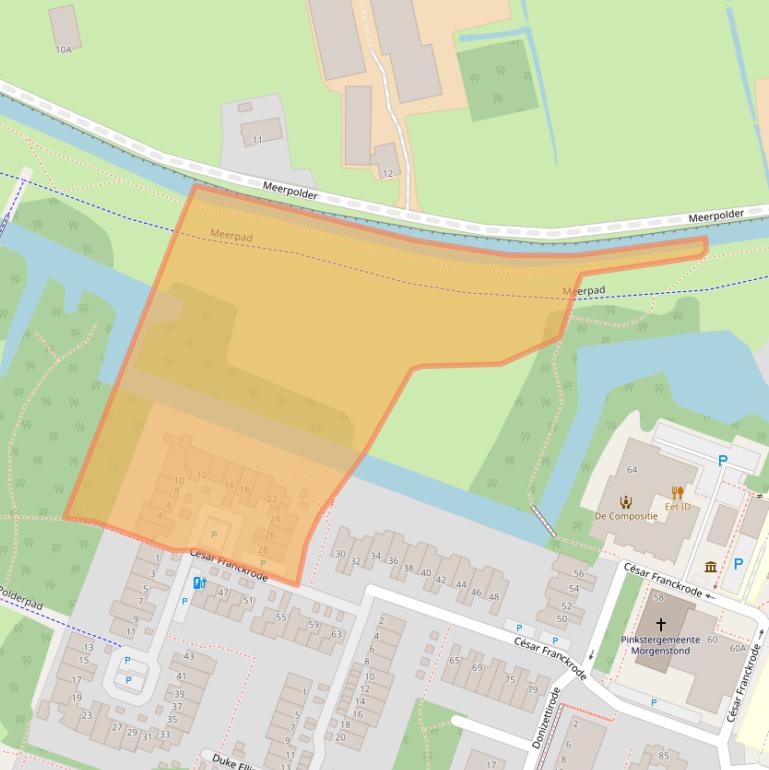 Kaart van postcodegebied 2717BD.