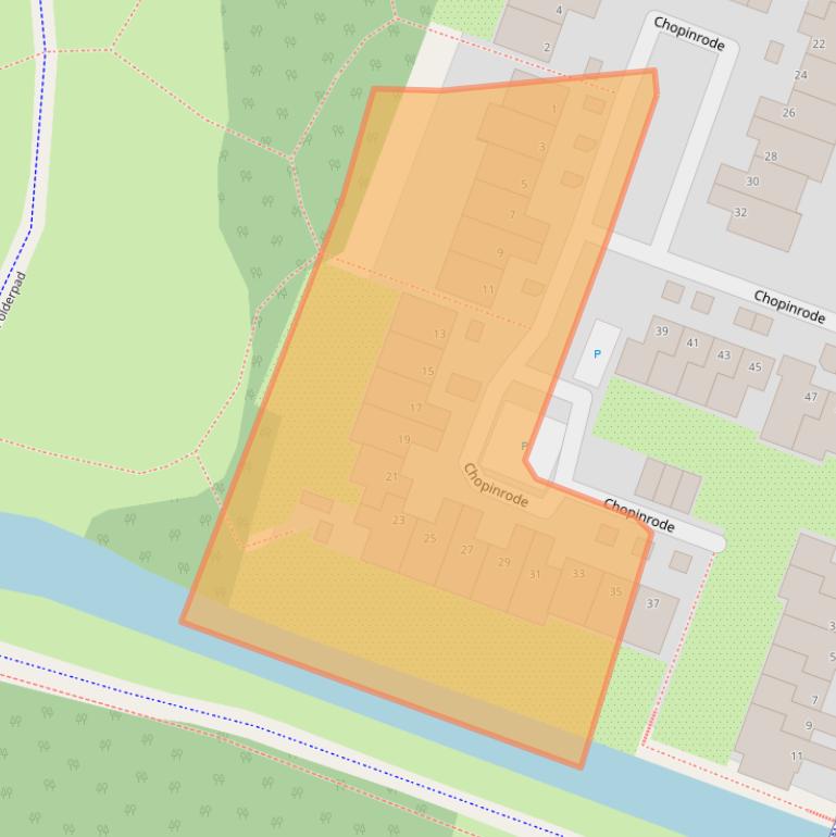 Kaart van postcodegebied 2717BH.