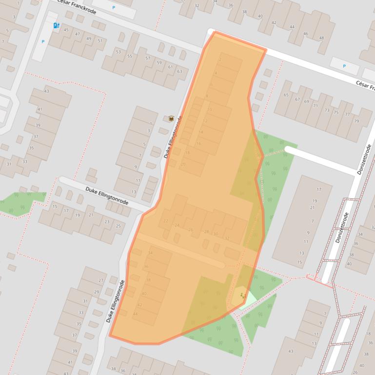 Kaart van postcodegebied 2717BM.