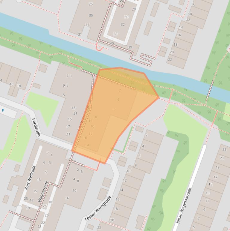 Kaart van postcodegebied 2717BZ.
