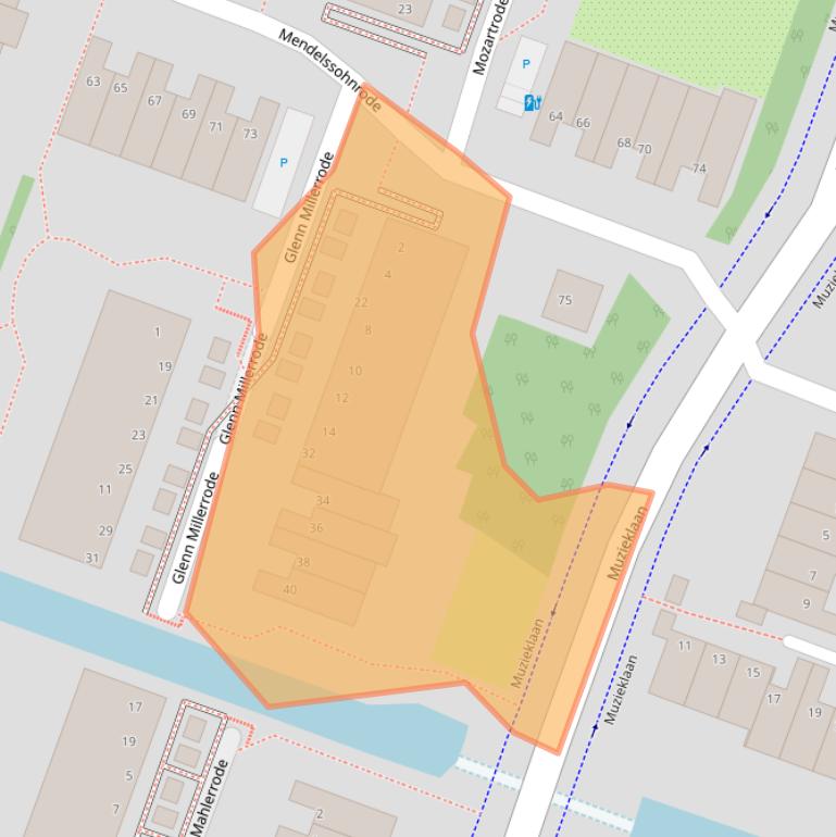 Kaart van postcodegebied 2717CB.