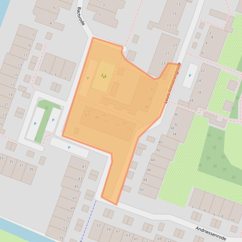Kaart van postcodegebied 2717CJ.