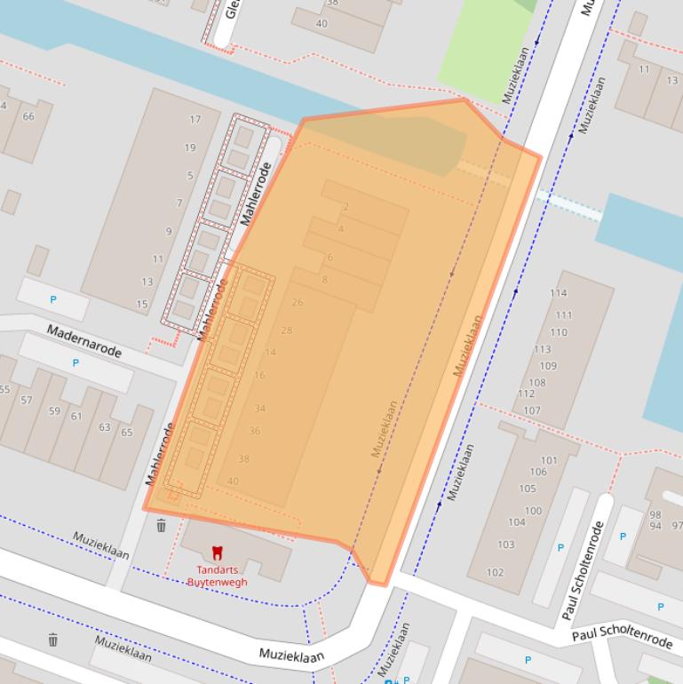 Kaart van postcodegebied 2717CM.