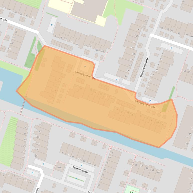 Kaart van postcodegebied 2717CN.