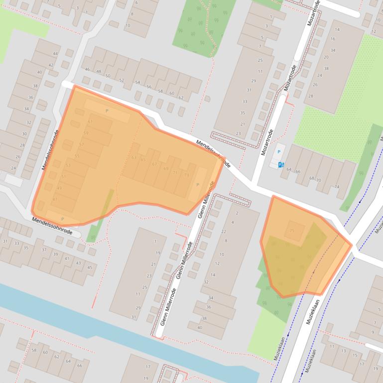 Kaart van postcodegebied 2717CP.