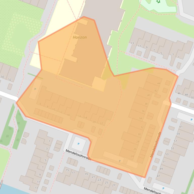 Kaart van postcodegebied 2717CR.