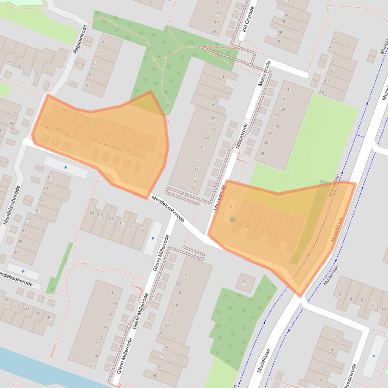 Kaart van postcodegebied 2717CS.