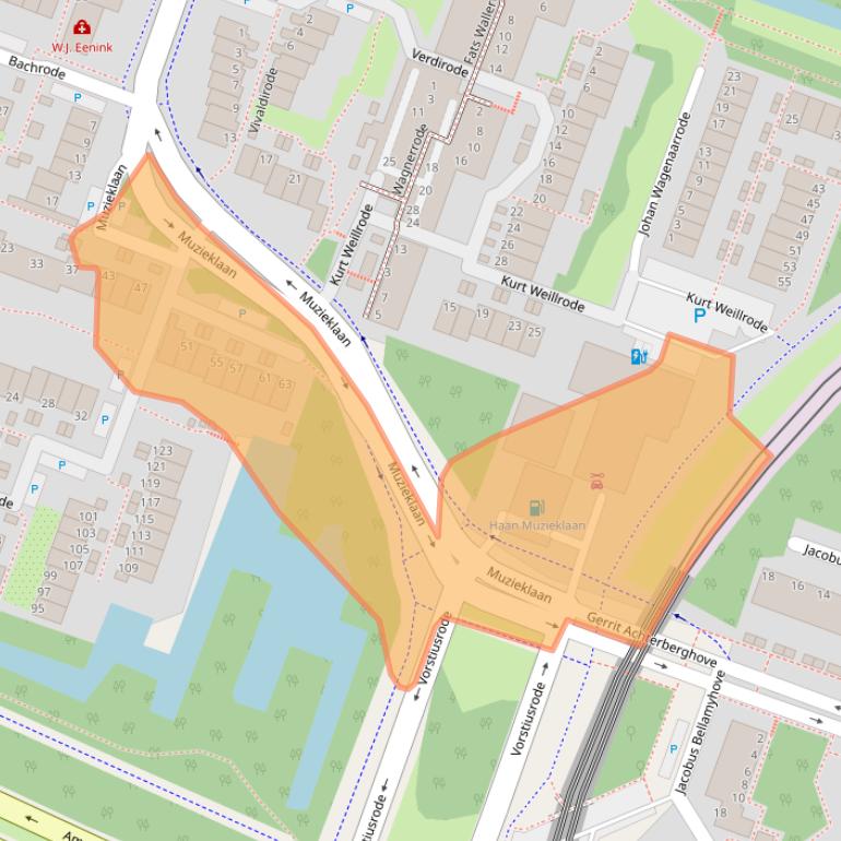 Kaart van postcodegebied 2717CX.