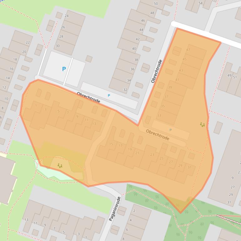 Kaart van postcodegebied 2717DB.