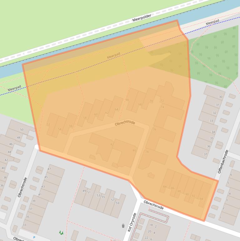 Kaart van postcodegebied 2717DE.