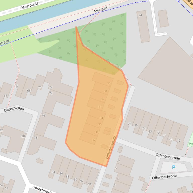 Kaart van postcodegebied 2717DJ.