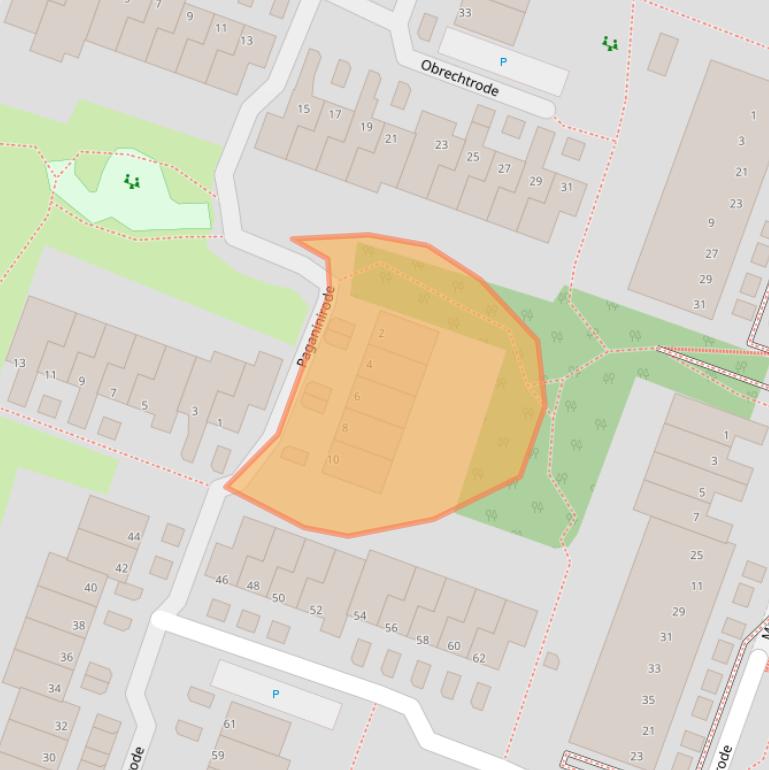 Kaart van postcodegebied 2717DK.