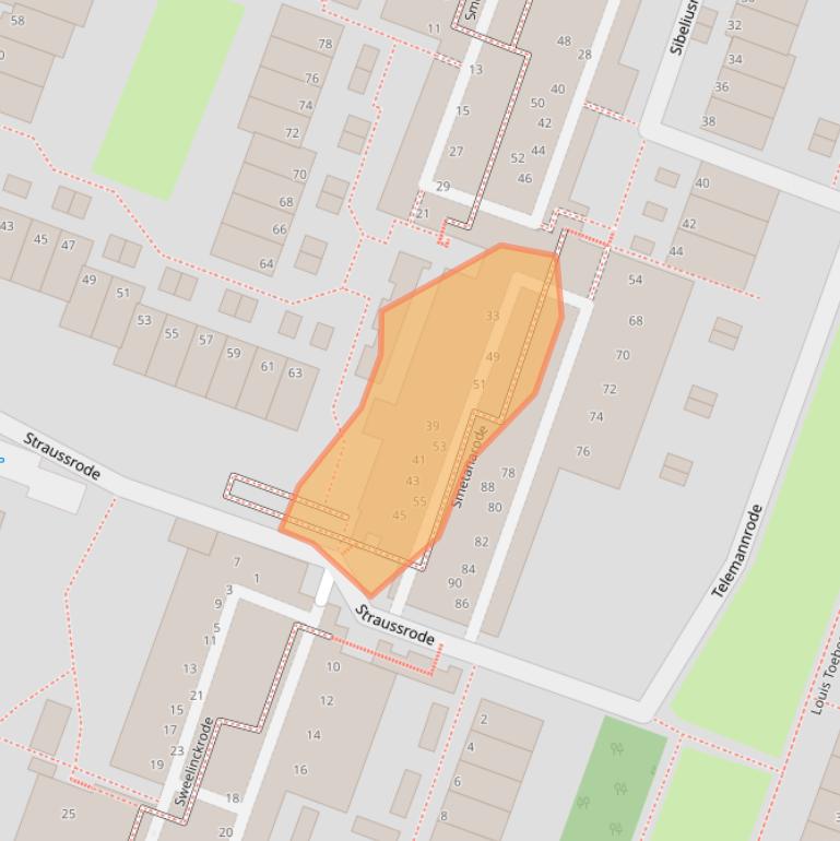 Kaart van postcodegebied 2717DR.