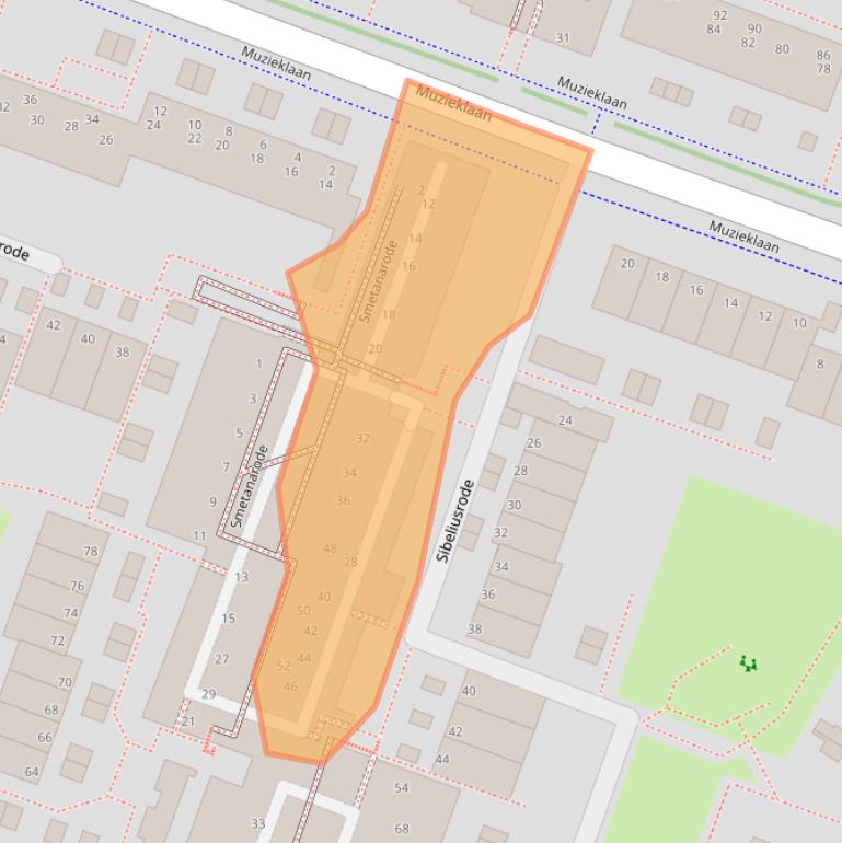 Kaart van postcodegebied 2717DS.