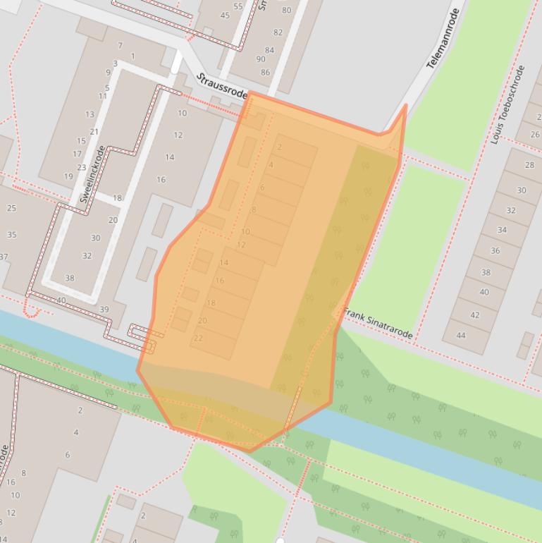 Kaart van postcodegebied 2717EA.
