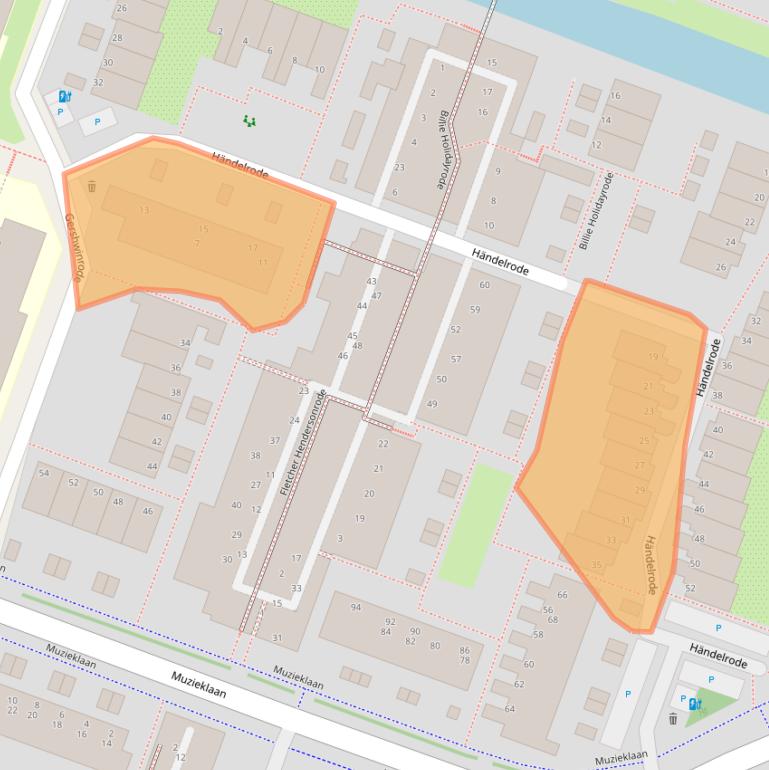 Kaart van postcodegebied 2717EL.