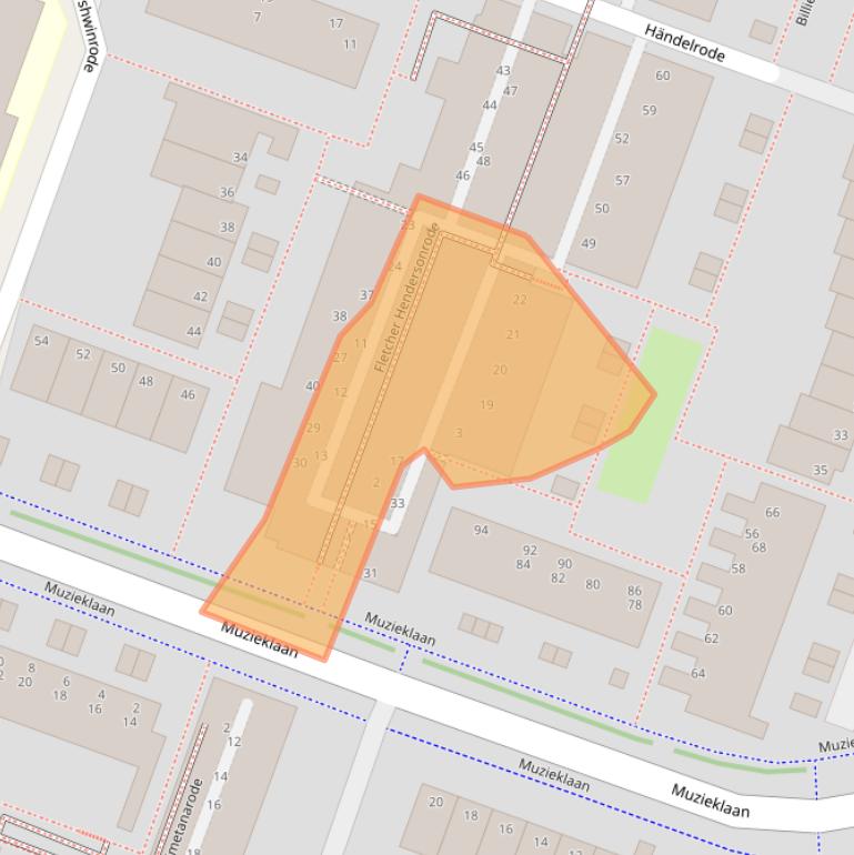 Kaart van postcodegebied 2717EP.