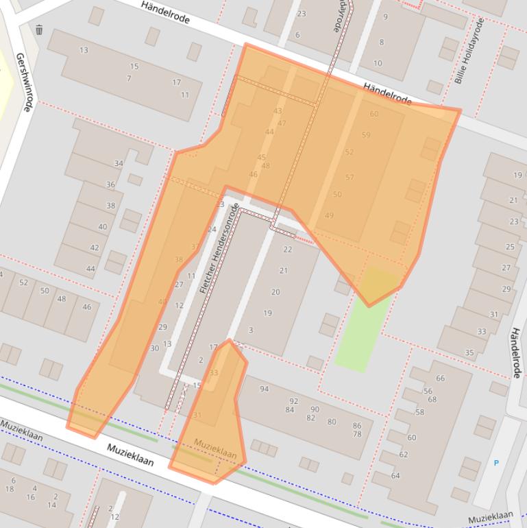 Kaart van postcodegebied 2717ER.