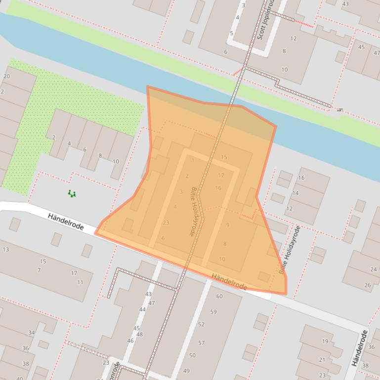 Kaart van postcodegebied 2717ES.