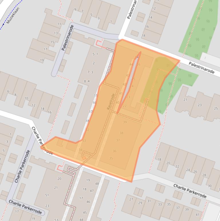 Kaart van postcodegebied 2717GD.