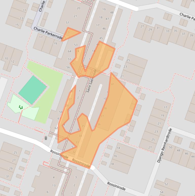 Kaart van postcodegebied 2717GJ.