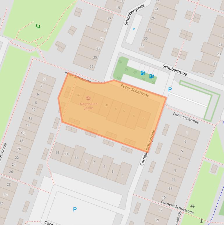 Kaart van postcodegebied 2717GX.