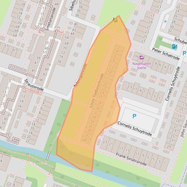 Kaart van postcodegebied 2717GZ.